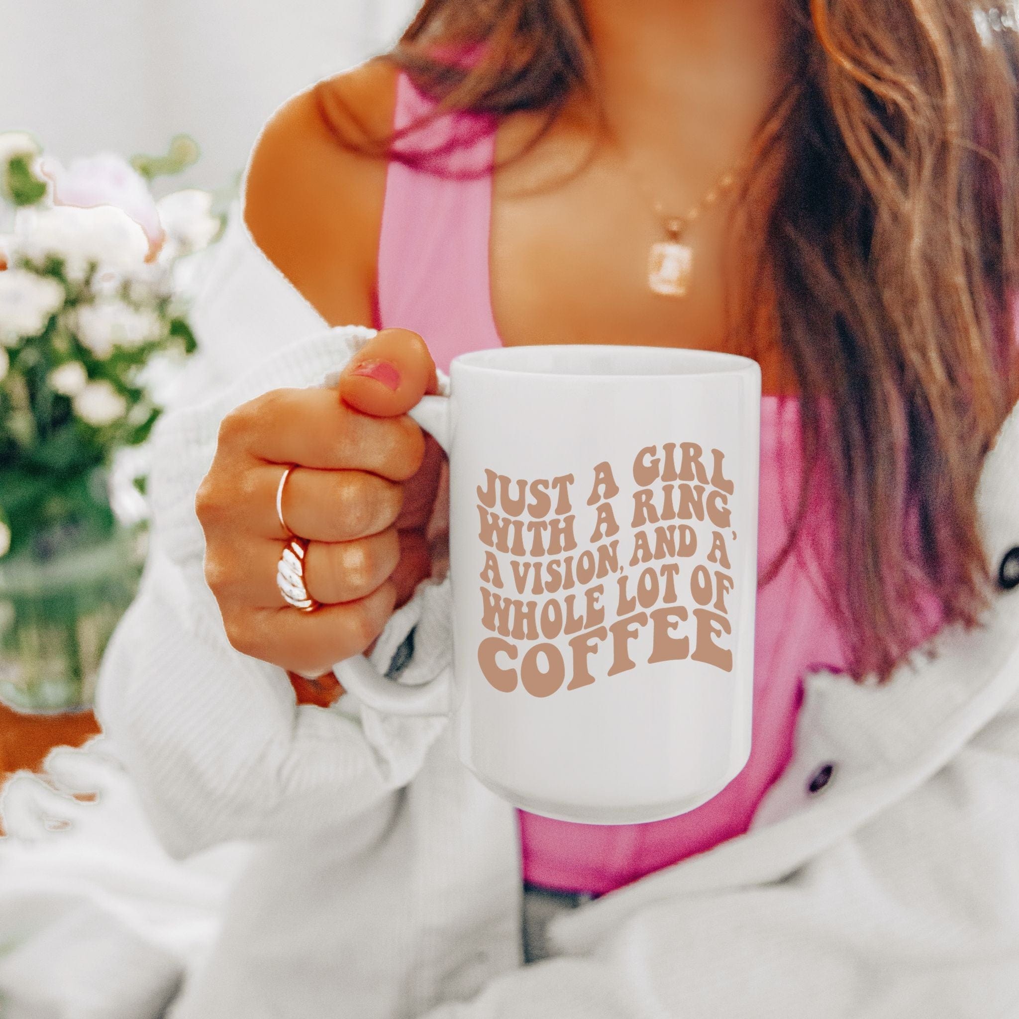 Just a Girl with a Ring Mug | Bridal Gift | Engagement Gift | Wedding Accessory