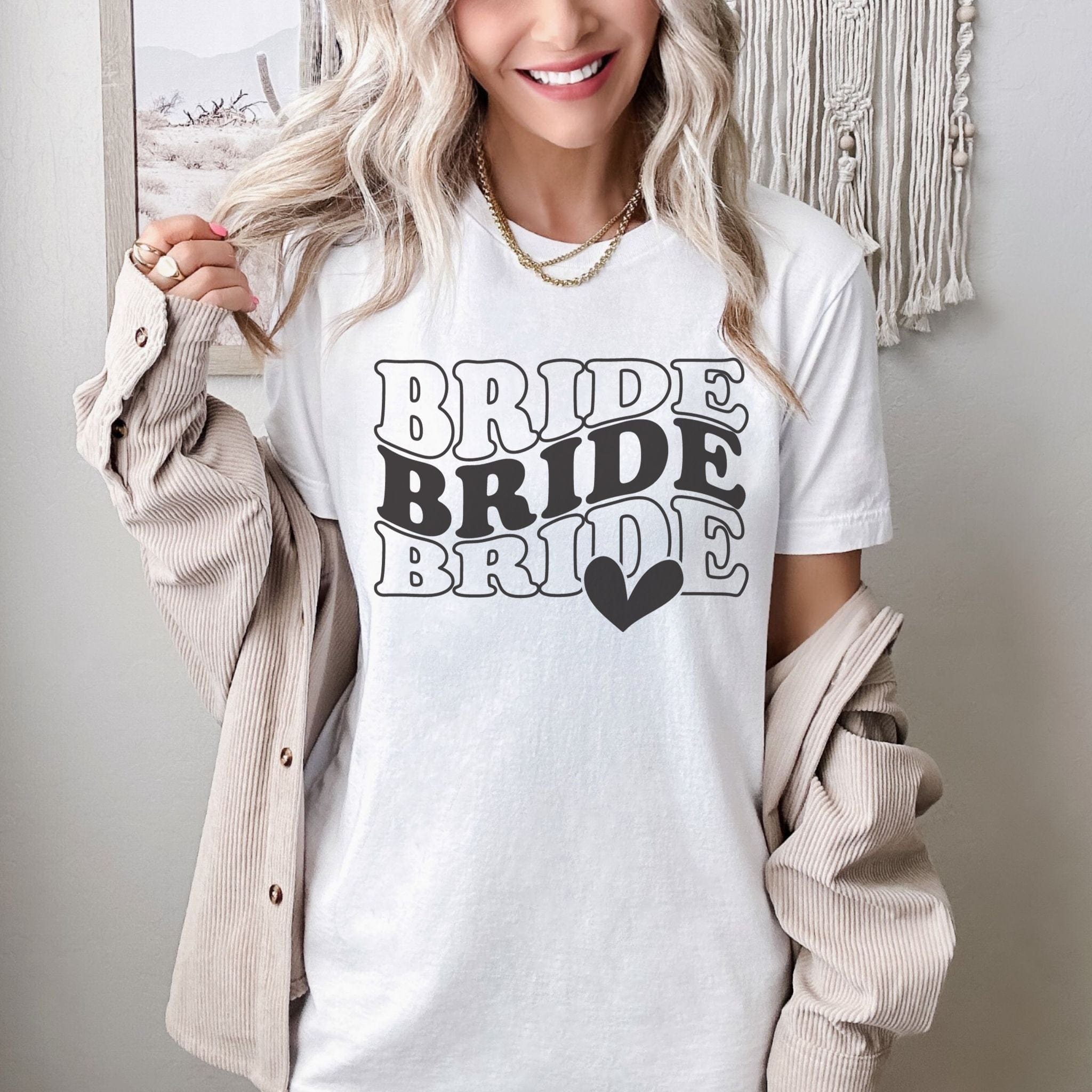Bride Heart T-Shirt | Bride Shirt | Engagement Gift | Bridal Shower Outfit