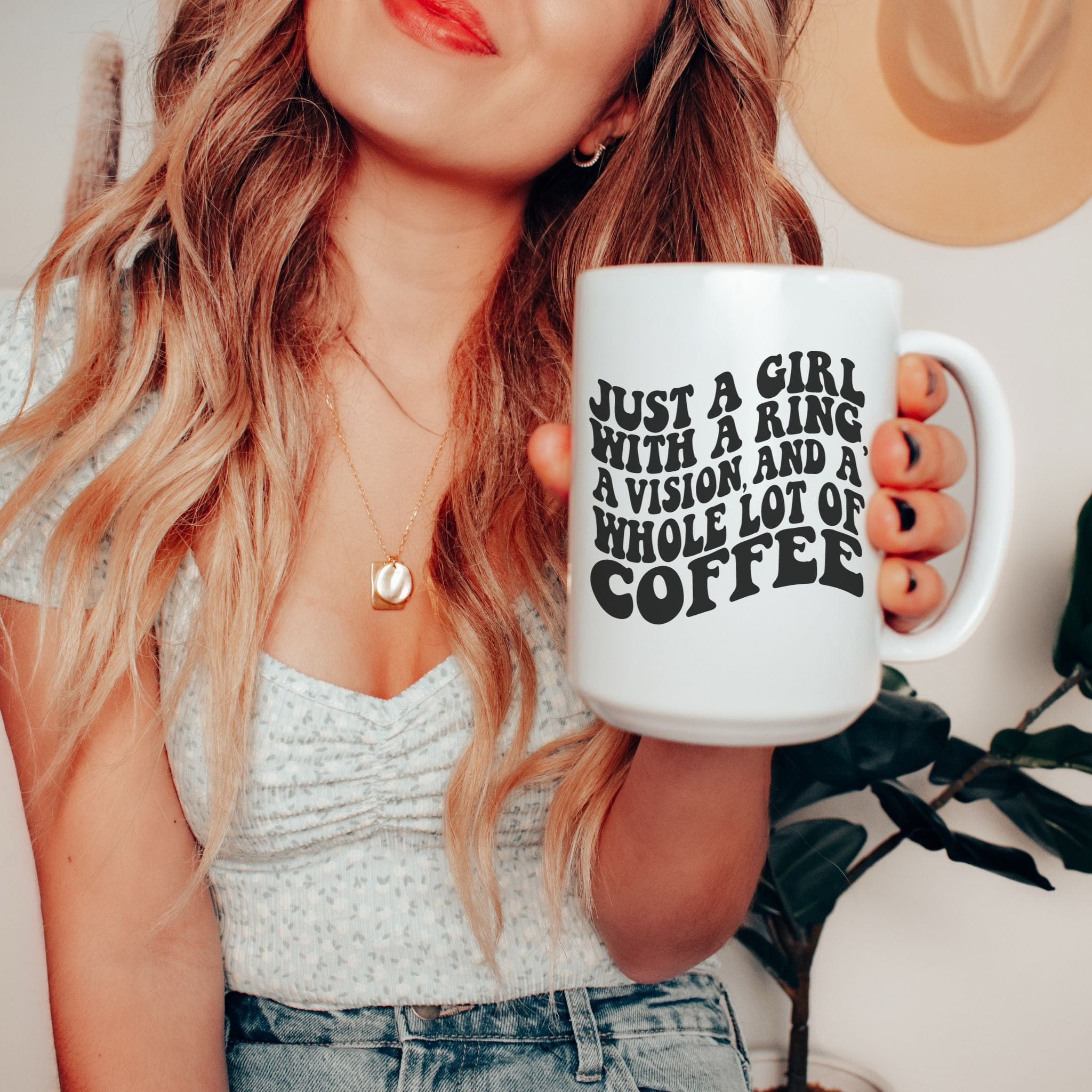 Just a Girl with a Ring Mug