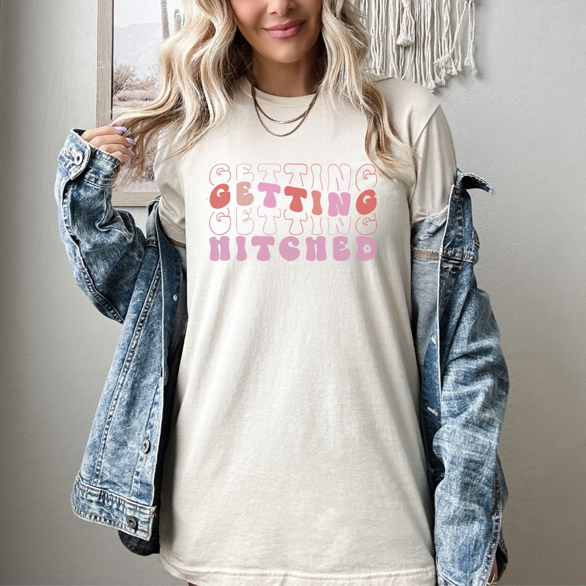 Getting Hitched T-Shirt | Bride Shirt | Engagement Gift | Bridal Shower Outfit