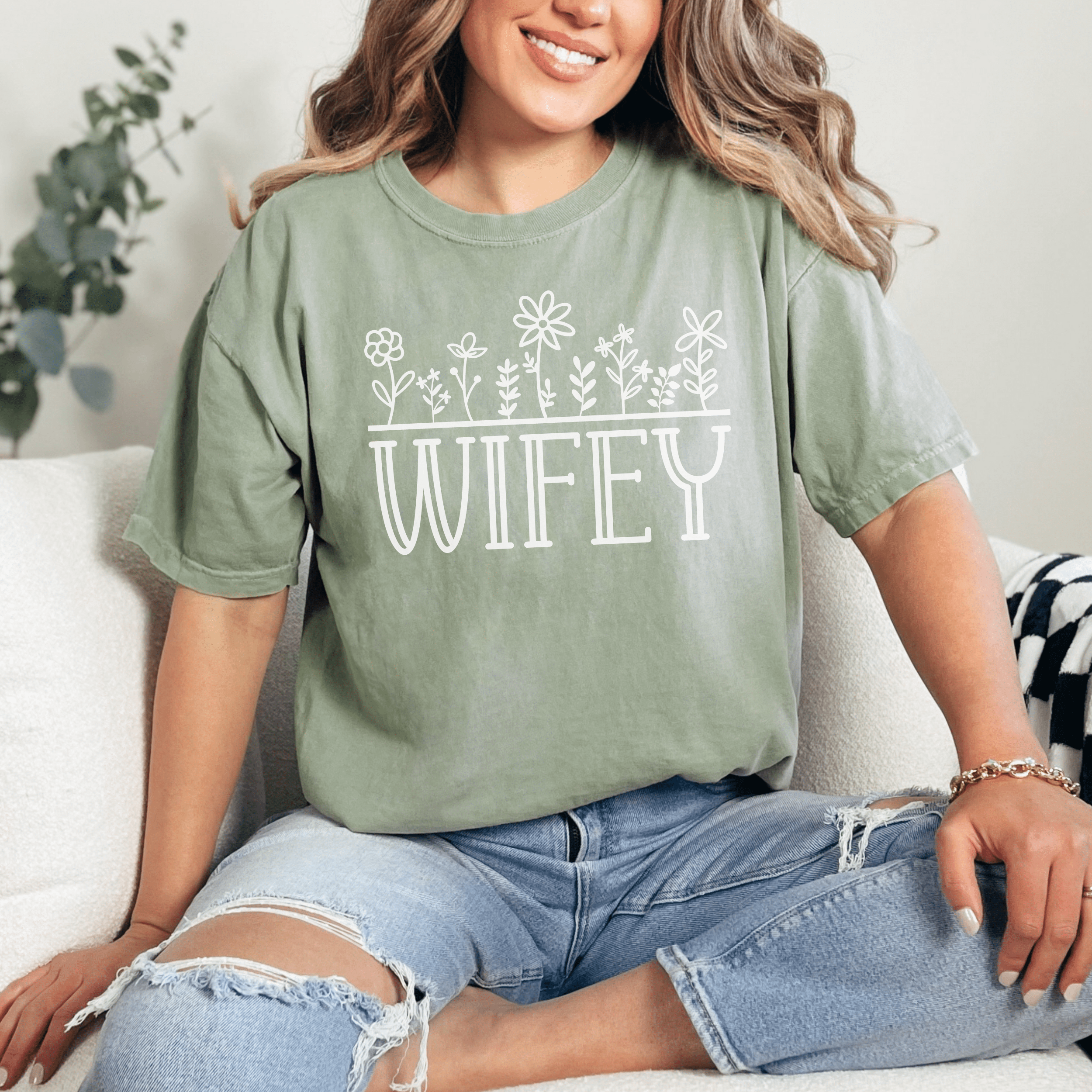 Wifey Floral T-Shirt | Bridal Gift | Engagement Gift | Wedding Accessory