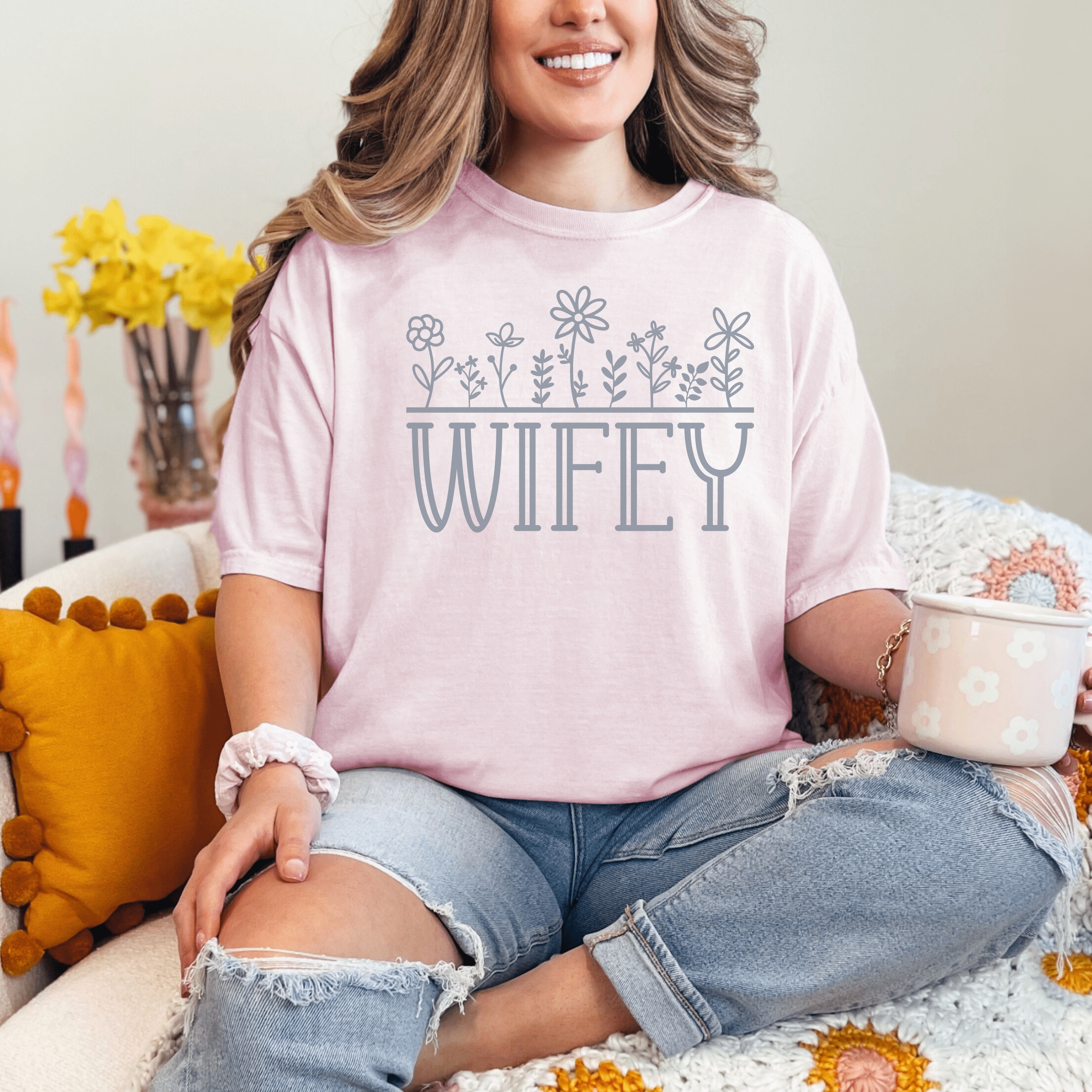 Wifey Floral T-Shirt | Bridal Gift | Engagement Gift | Wedding Accessory