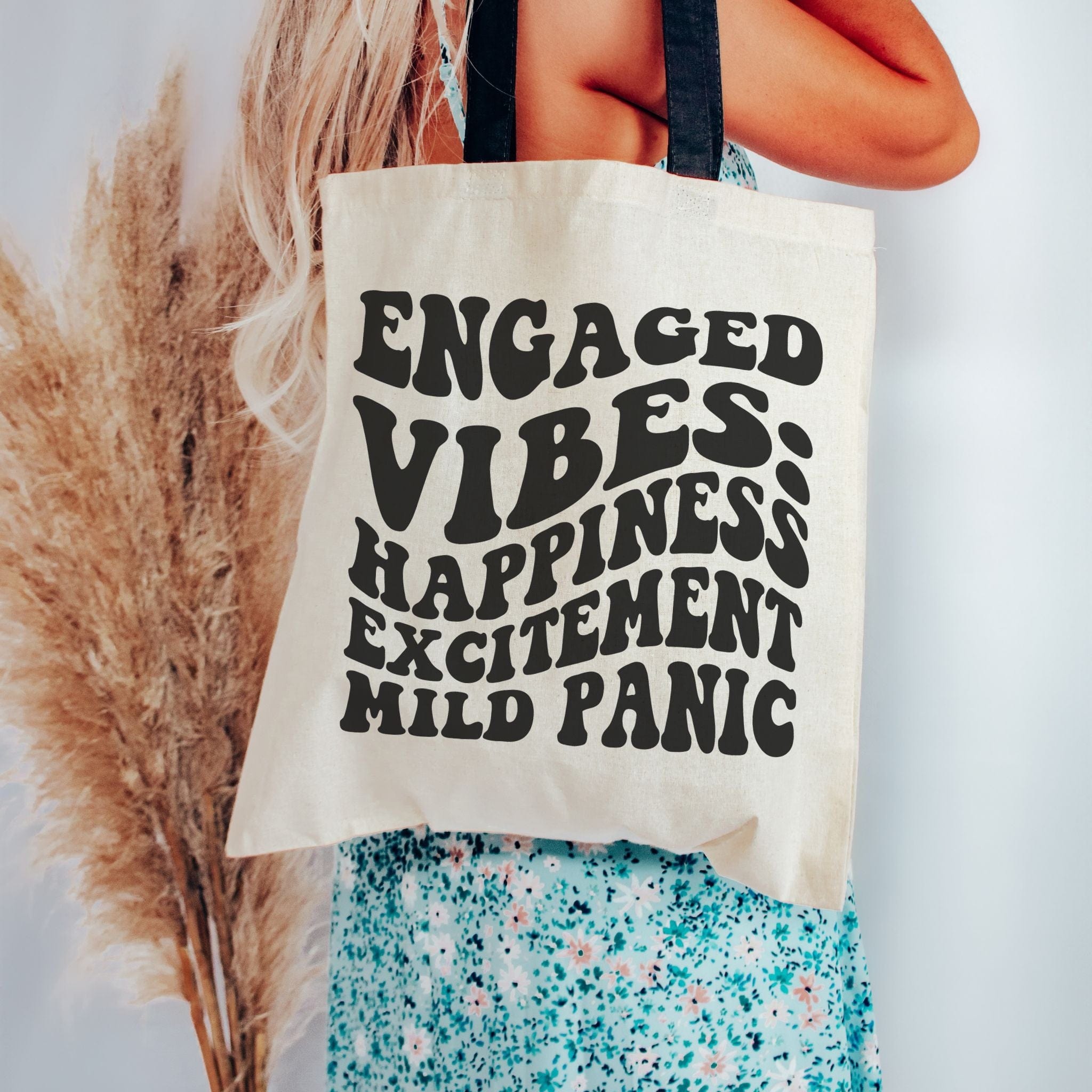 Engaged Vibes: Tote Bag | Bride Travel Bag | Wedding Gift