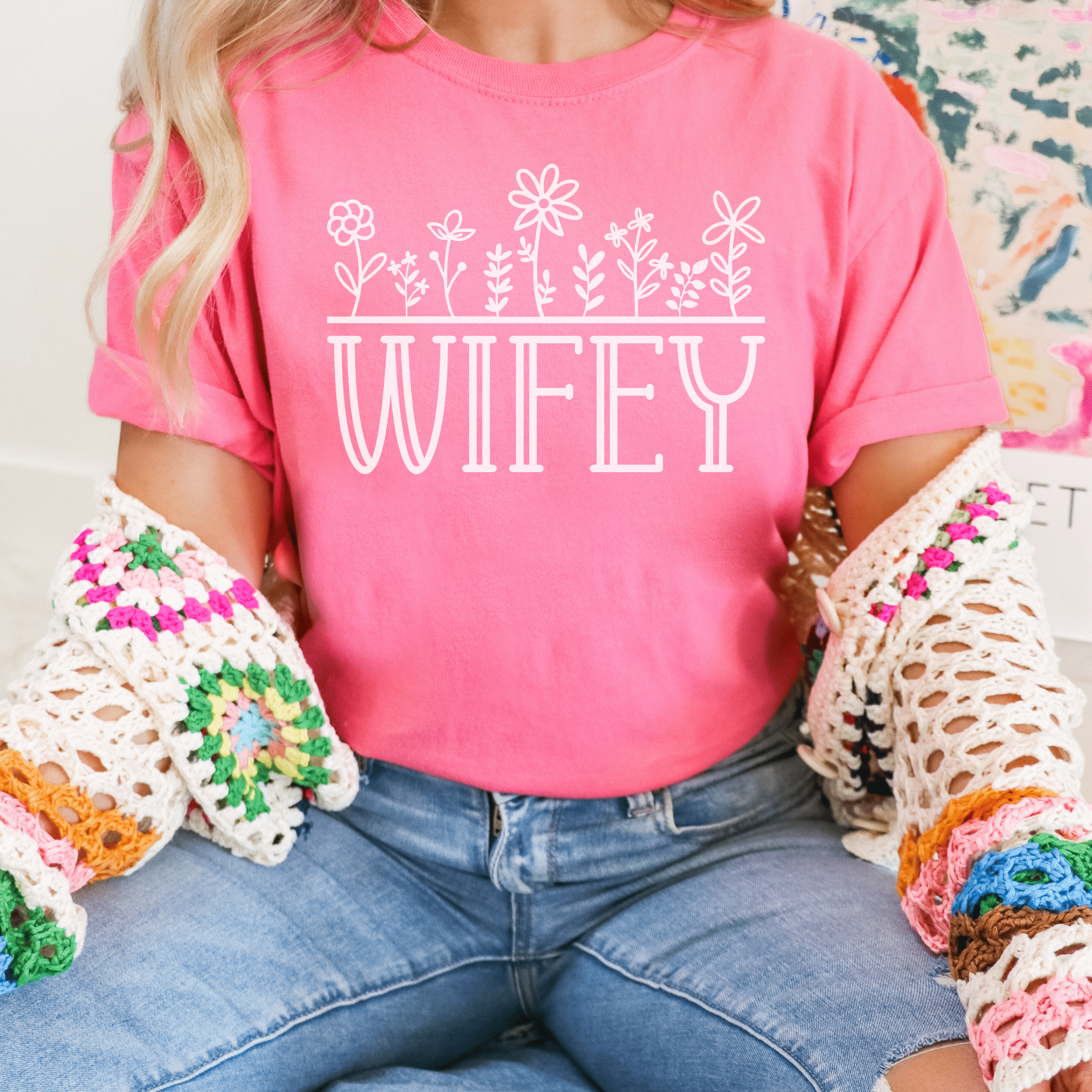 Wifey Floral T-Shirt | Bridal Gift | Engagement Gift | Wedding Accessory