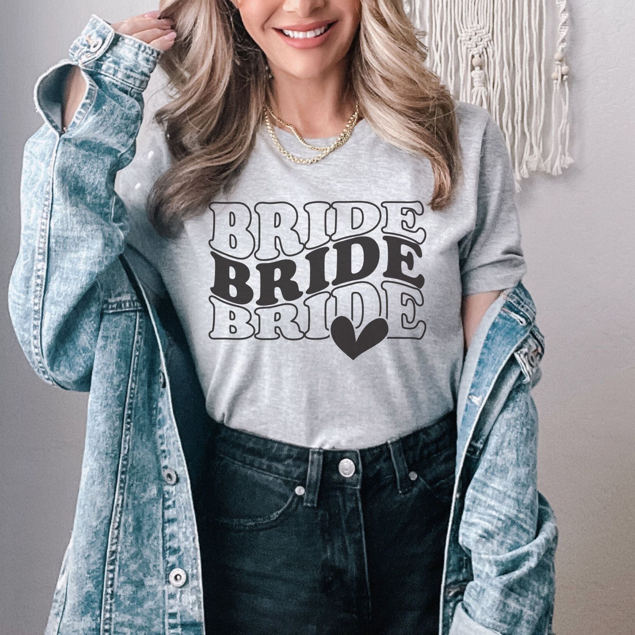 Bride Heart T-Shirt | Bride Shirt | Engagement Gift | Bridal Shower Outfit