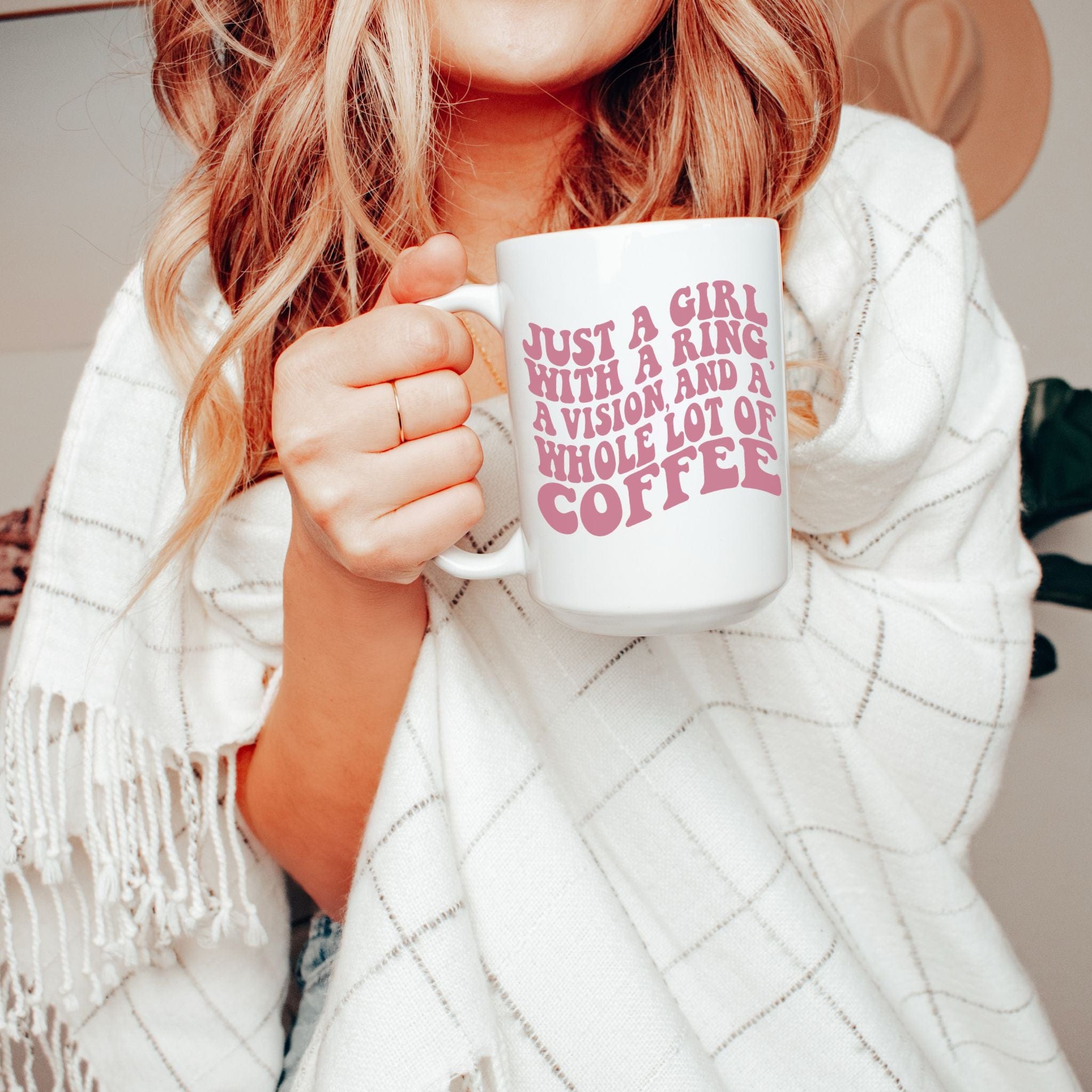 Just a Girl with a Ring Mug